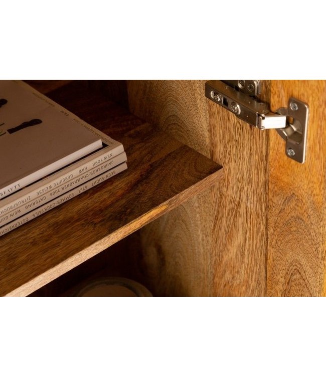 Invicta Interior Massief dressoir SCORPION 177cm bruin mangohout gedetailleerd 3D-houtsnijwerk - 40182