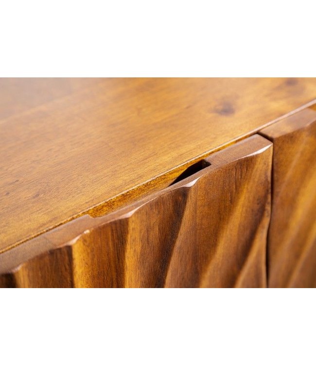 Invicta Interior Massief dressoir SCORPION 120cm bruin mangohout met gedetailleerde 3D-gravures - 40183