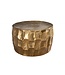 Invicta Interior Ronde salontafel ORGANIC ORIENT 70cm goud metaal gehamerd 3D ontwerp handgemaakt - 40225