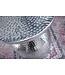 Invicta Interior Handgemaakte bijzettafel ORIENT 40cm zilver metaal gehamerd design rond - 40235