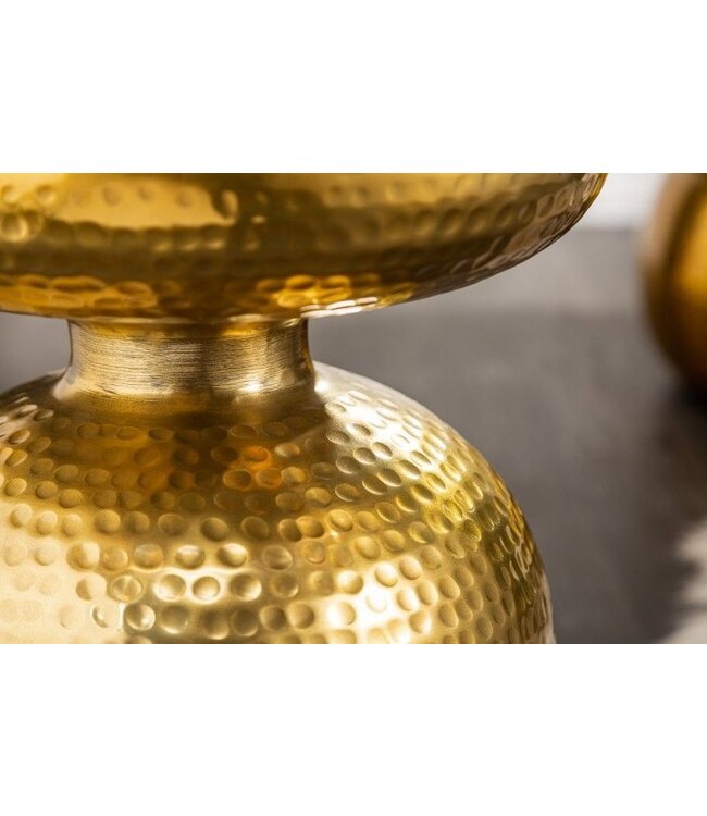 Invicta Interior Handgemaakte bijzettafel ORIENT 36cm goud gehamerd ontwerp - 40236