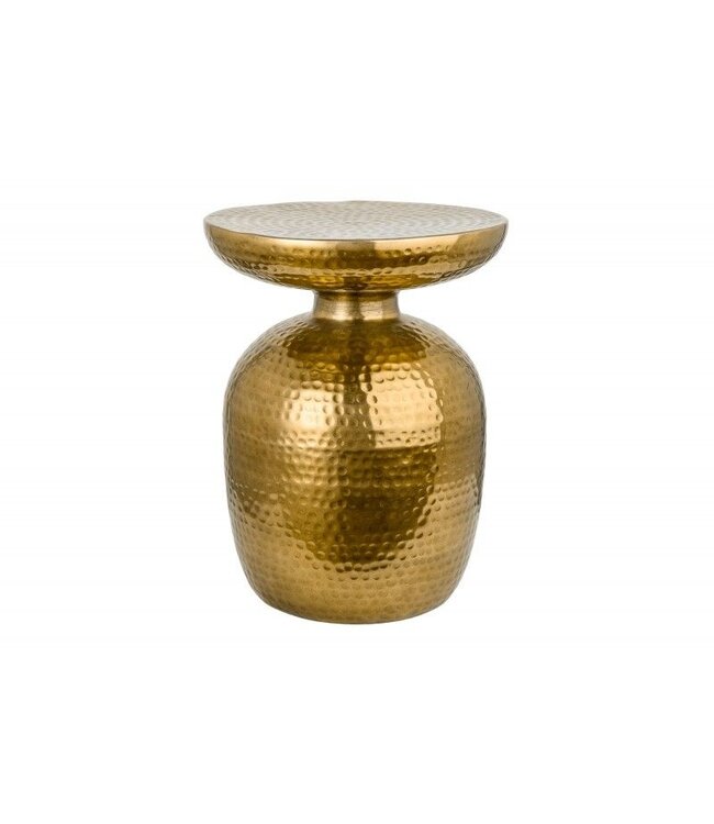 Invicta Interior Handgemaakte bijzettafel ORIENT 36cm goud gehamerd ontwerp - 40236