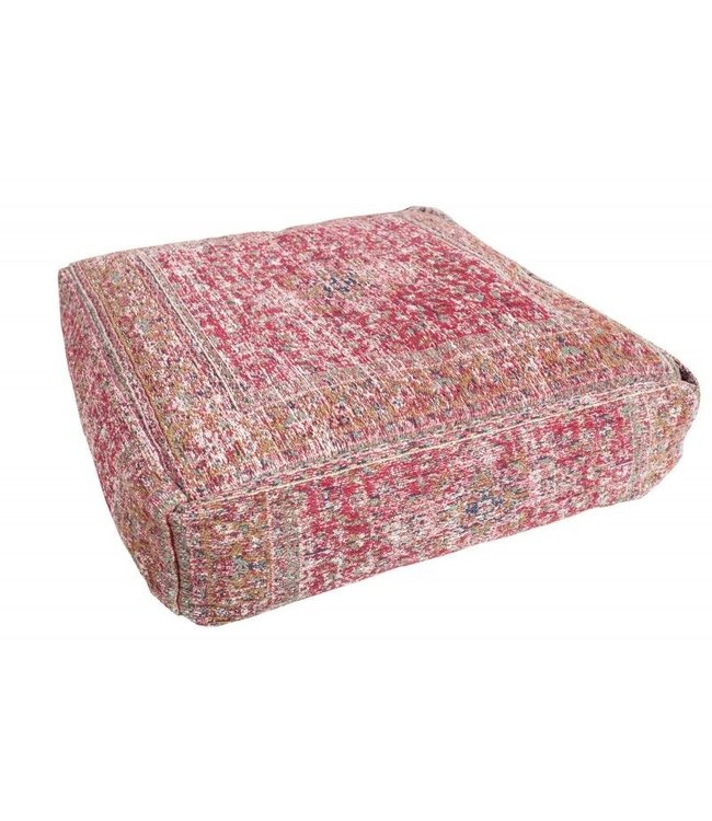 Invicta Interior Oosters vloerkussen XL OLD MARRAKESCH 70cm rood bloemmotief zitpoef - 40240