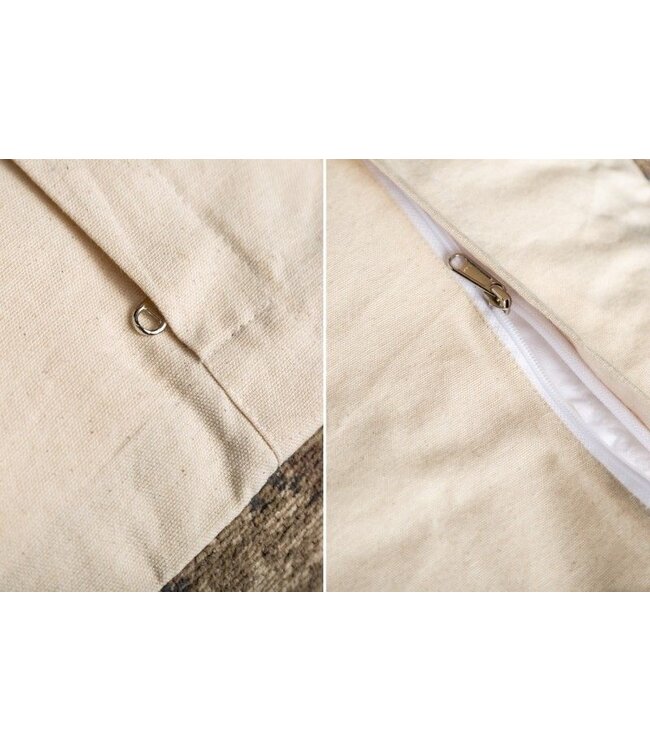 Invicta Interior Design vloerkussen XL MODERN ART 70cm zitkussen bruin abstract patroon - 40241