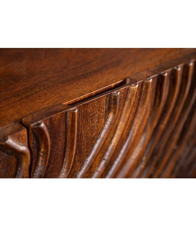 Invicta Interior Handgemaakt dressoir FLUID 160 cm mangohout uitgebreid frontontwerp - 40244