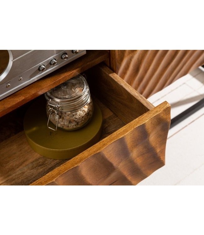 Invicta Interior Massief TV-lowboard SCORPION 160cm mangohout met gedetailleerd 3D-snijwerk - 40252