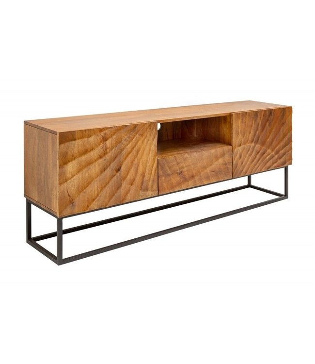 Invicta Interior Massief TV-lowboard SCORPION 160cm mangohout met gedetailleerd 3D-snijwerk - 40252