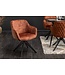 Invicta Interior Draaibare design stoel EUPHORIA bruin fluweel met armleuning metalen frame zwart - 40262