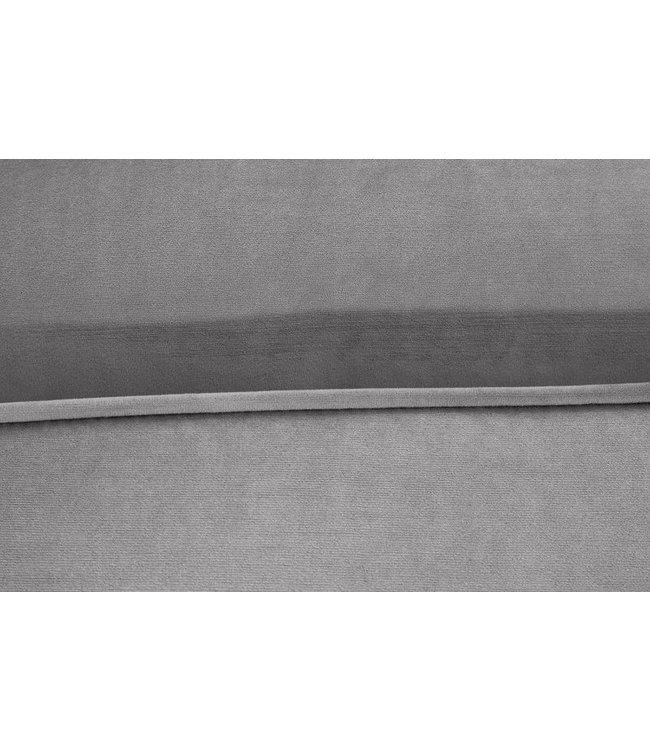 Invicta Interior Elegante hoekbank COSY VELVET 260cm grijze fluwelen 3-zitsbank met veerkern - 40273