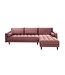 Invicta Interior Elegante hoekbank COSY VELVET 260cm oudroze fluwelen springkern 3-zitsbank - 40276