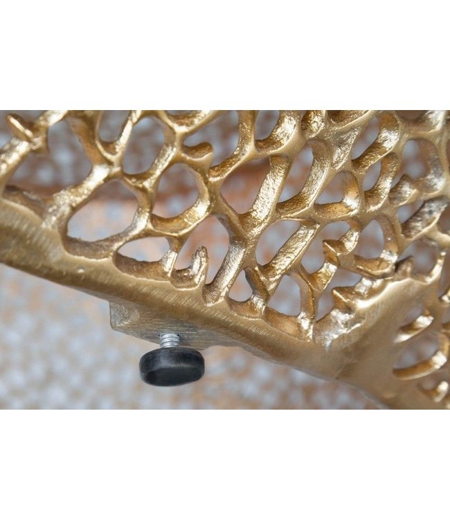 Invicta Interior Filigraan design salontafel ABSTRACT LEAF 120cm goud handgemaakt - 40283