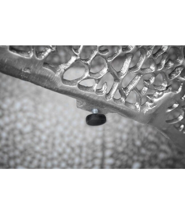 Invicta Interior Filigraan design salontafel ABSTRACT BLAD 120cm zilver handgemaakt - 40284