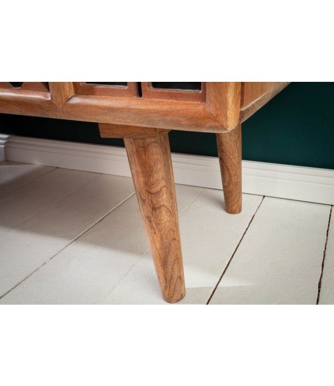 Invicta Interior Massief dressoir MARRAKESCH 120 cm mangohout met boho-stijl decoratie - 40301