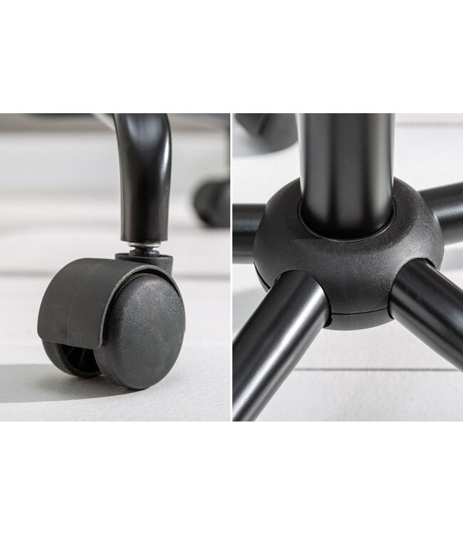 Invicta Interior In hoogte verstelbare bureaustoel TURIN mosterdgeel fluweel met armleuning draaistoel - 40306