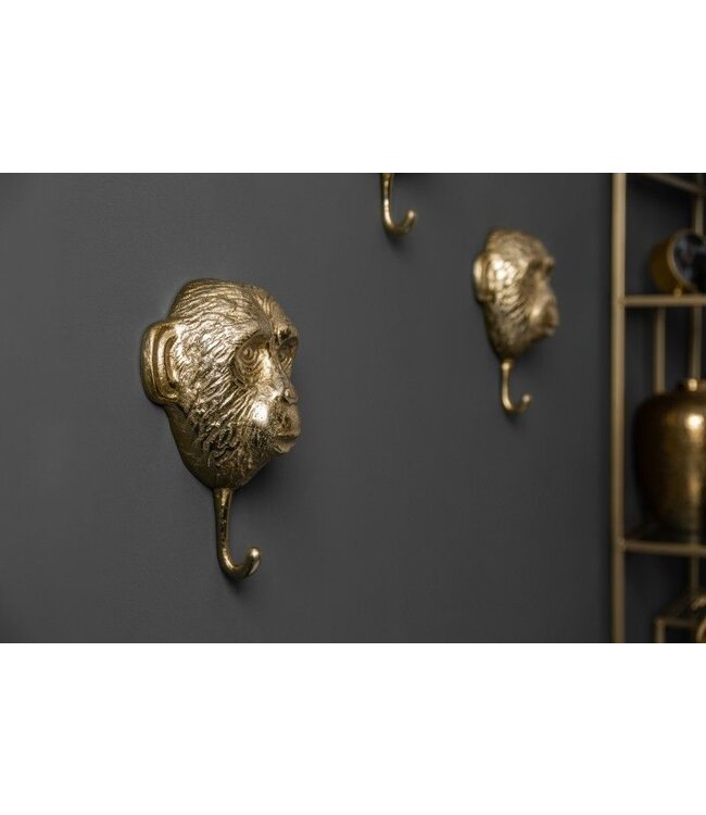 Invicta Interior Extravagante jashaak set van 3 THREE APES 25cm goud handgemaakt - 40388