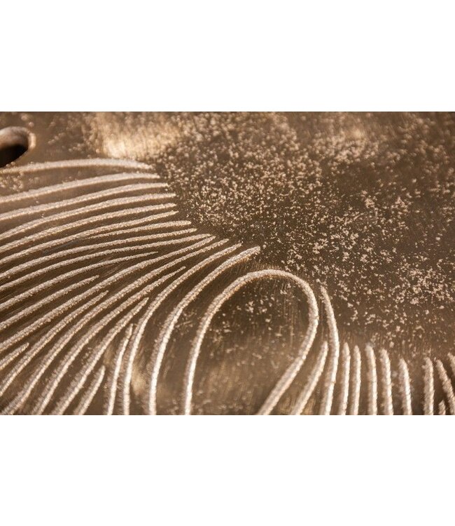 Invicta Interior Handgemaakte salontafel ABSTRACT LEAF 60cm goud filigraan bladontwerp - 40390