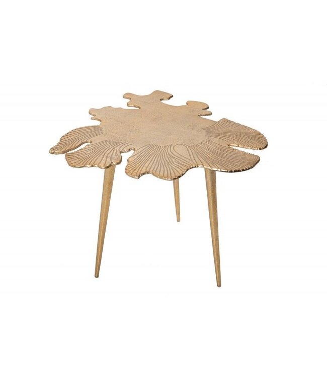 Invicta Interior Handgemaakte salontafel ABSTRACT LEAF 60cm goud filigraan bladontwerp - 40390