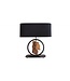 Invicta Interior Design tafellamp ELEMENTS 58cm zwarte katoenen kapvoet met massief hout - 40399