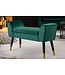 Invicta Interior Elegante bank SCARLETT 90cm smaragdgroen fluweel met armleuningen - 40406