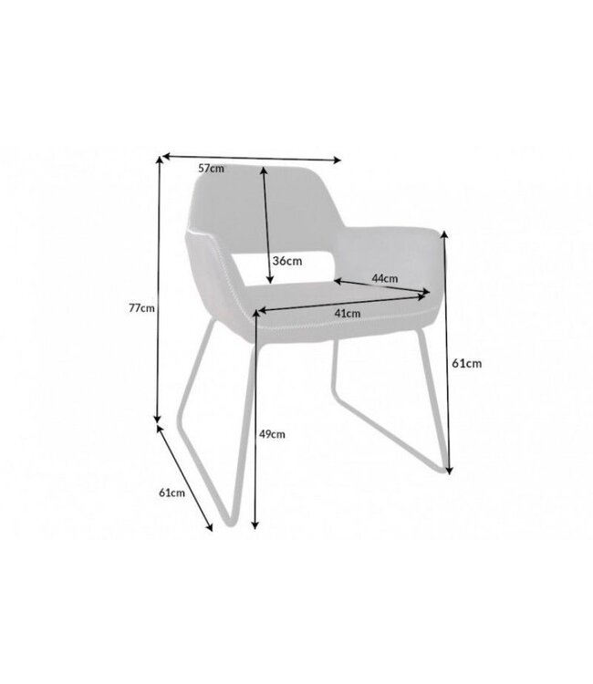 Invicta Interior Design stoel MUSTANG antiek taupe microvezel met armleuning - 40420