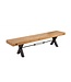 Invicta Interior Massieve bank THOR 200cm natuurlijk gerecycled grenenhout in industrieel design - 40454