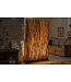 Invicta Interior Handgemaakte vloerlamp NATURAL PARAVENT 180cm longan houten scheidingswand - 40505