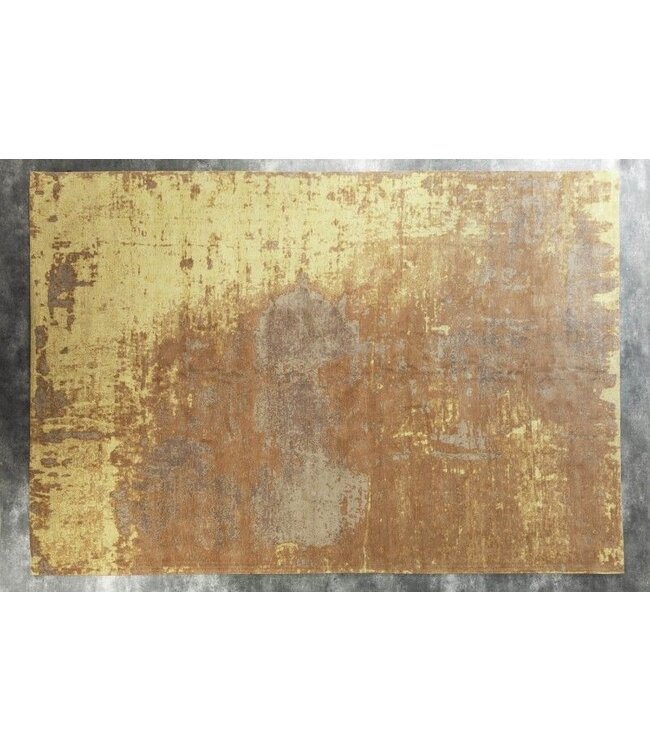 Invicta Interior Vintage katoenen tapijt MODERN ART XXL 350x240cm roestbruin gewassen used look - 40521