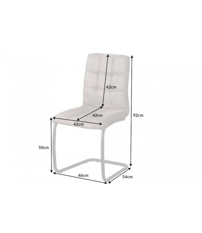 Invicta Interior industrieele sledestoel MODENA vintage taupe met decoratieve stiksels - 40551