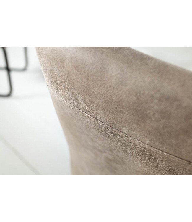 Invicta Interior industrieele sledestoel APPARTEMENT antiek taupe met metalen frame - 40552