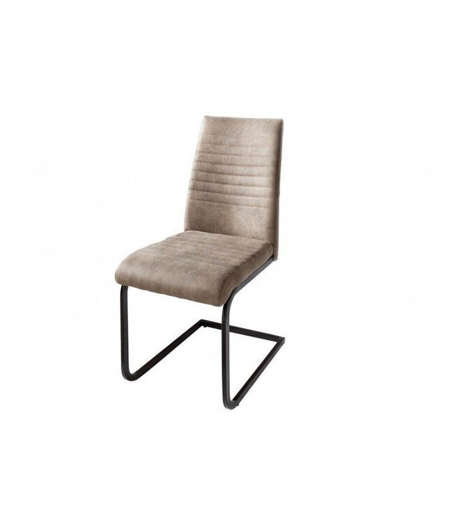 Invicta Interior industrieele sledestoel APPARTEMENT antiek taupe met metalen frame - 40552