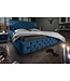 Invicta Interior Design tweepersoonsbed PARIS 180x200cm donkerblauw fluweel Chesterfield - 40556