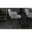 Invicta Interior Elegante stoel PARIS lichtgrijs met decoratieve stiksels en gouden voetkappen - 40570