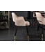 Invicta Interior Elegante stoel PARIS greige fluweel decoratief quilten en gouden voetdoppen - 40572