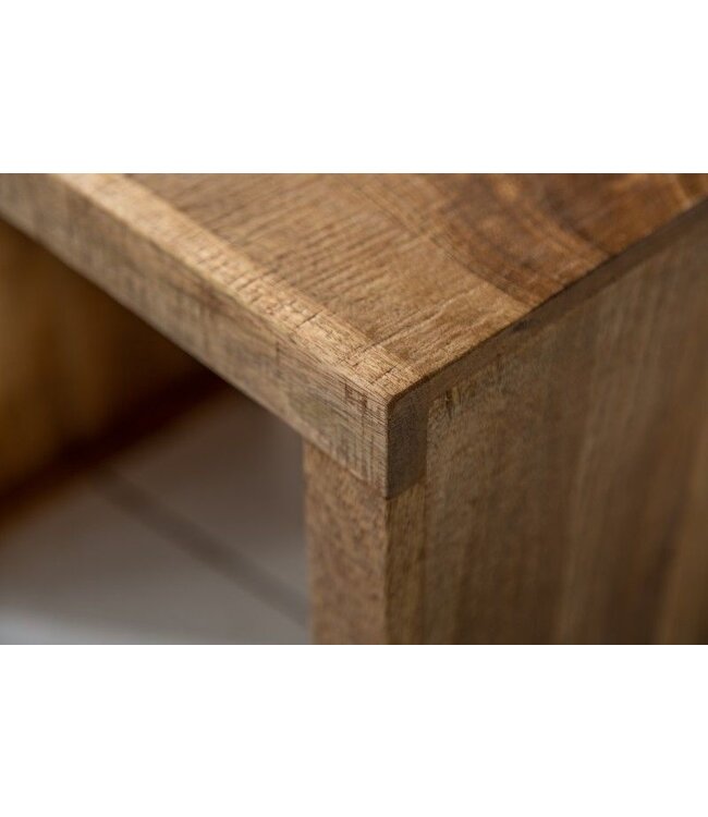 Invicta Interior Stevige set van 3 bijzettafels MAKASSAR 45cm mango natuurlijk massief hout - 40594