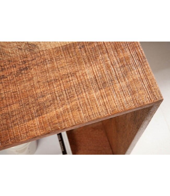 Invicta Interior Handgemaakte bijzettafel MAKASSAR 43cm mangohouten plank - 40597