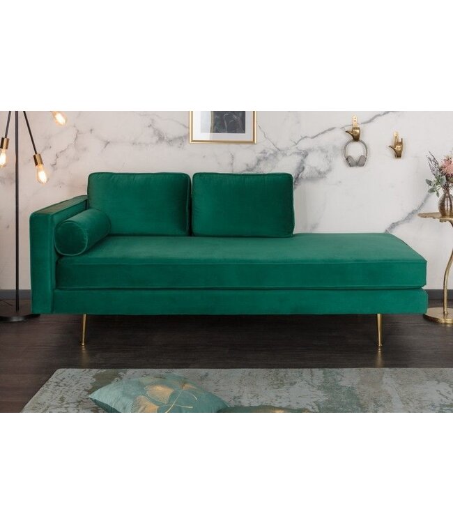 Invicta Interior Elegante reclamaire DIVA 196cm smaragdgroen met goud metaal - 40602