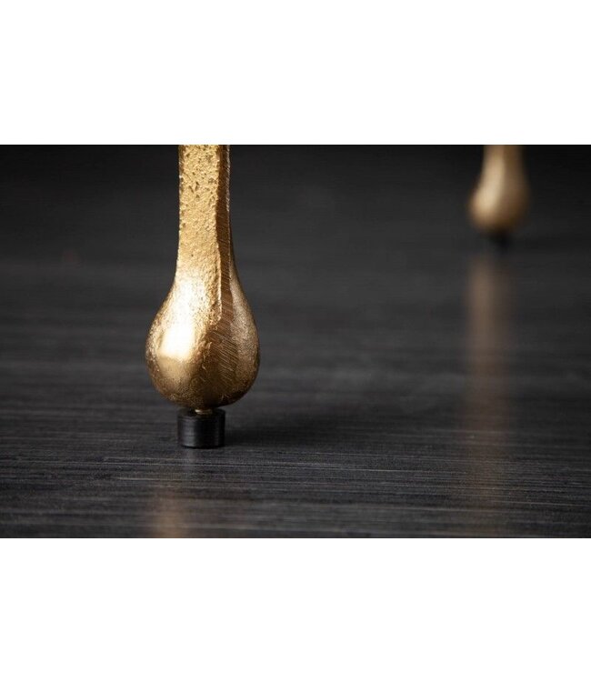 Invicta Interior Extravagante bijzettafel LIQUID LINE S 34cm goud druppelvormig design - 40639