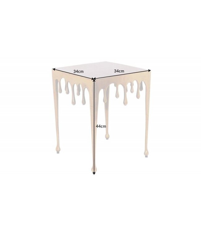 Invicta Interior Extravagante bijzettafel LIQUID LINE S 34cm goud druppelvormig design - 40639