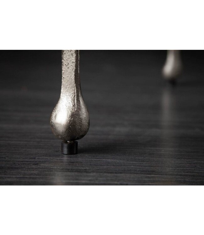 Invicta Interior Extravagante salontafel LIQUID LINE L 46 cm zilver druppelvormig design - 40640