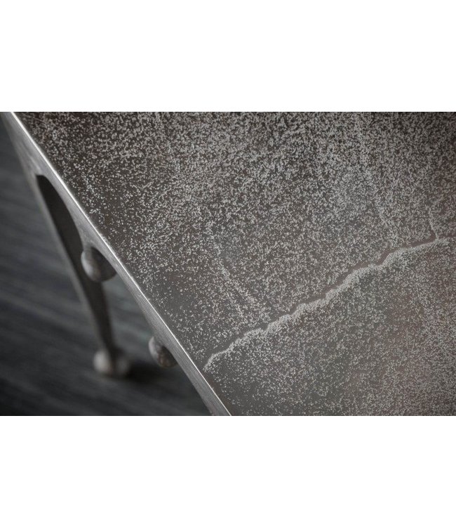 Invicta Interior Extravagante bijzettafel LIQUID LINE S 34cm zilver traandesign - 40641