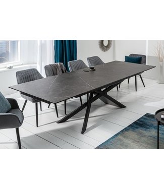 Invicta Interior Uitschuifbare eettafel EUPHORIA 180-220-260cm grafietkeramiek gemaakt in Italië - 40645