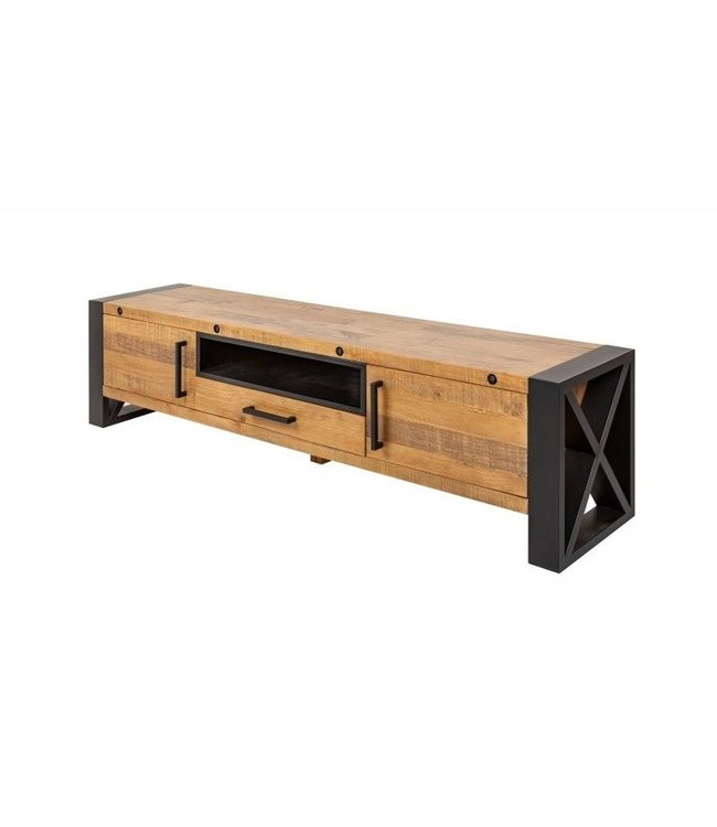 Invicta Interior Massief TV-lowboard THOR 200cm gerecycled grenenhout in industrieel design - 40684