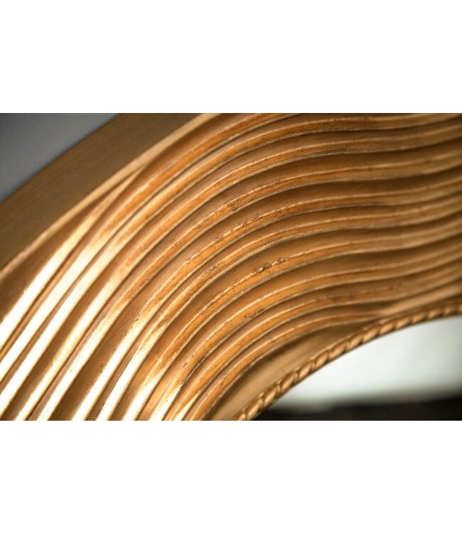 Invicta Interior Elegante wandspiegel CIRCLE 100cm goud rond met versierde lijst - 40697