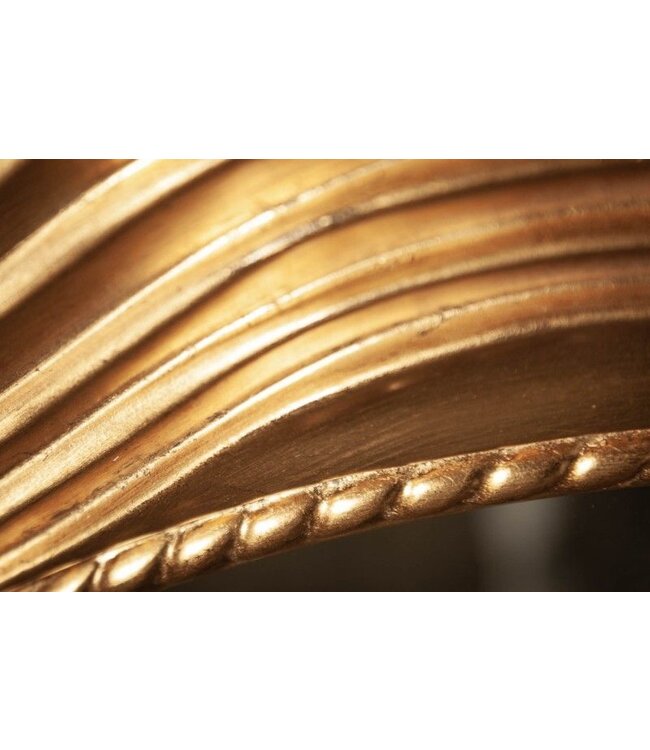 Invicta Interior Elegante wandspiegel CIRCLE 100cm goud rond met versierde lijst - 40697