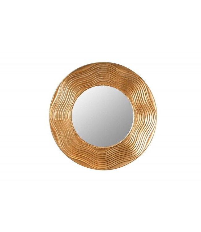 Invicta Interior Elegante wandspiegel CIRCLE 100cm goud rond met versierde lijst - 40697