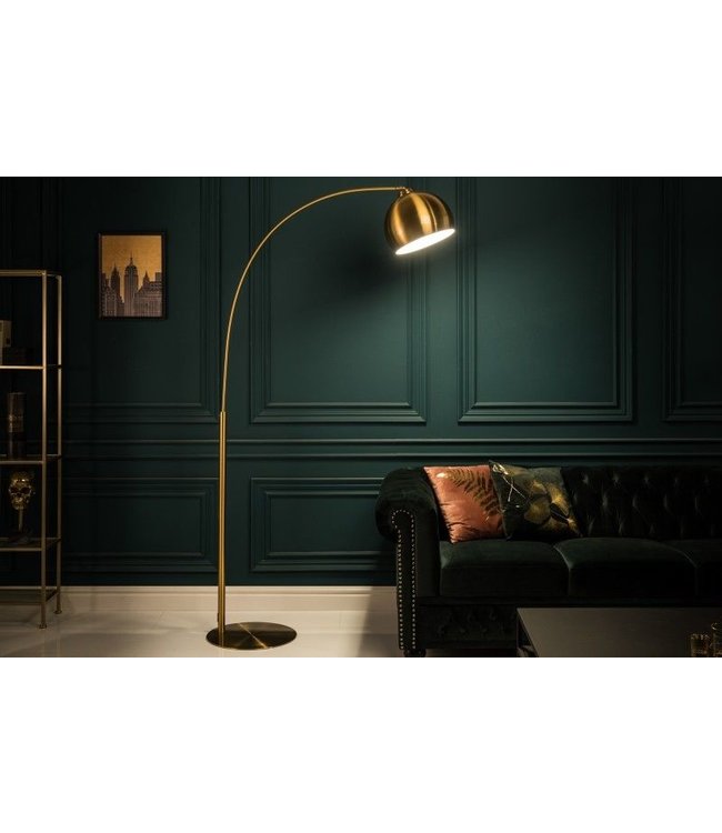 Invicta Interior Elegante booglamp LOUNGE DEAL 205cm gouden vloerlamp - 40771