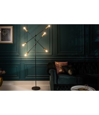 Invicta Interior Elegante vloerlamp VARIATION 193cm zwart goud met zes draaibare lampen - 40776