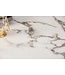 Invicta Interior Design eettafel PARIS 180cm wit kristalglas met marmer decor - 40845