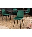 Invicta Interior Design stoel AMAZONAS fluweelgroen met decoratieve stiksels - 40848