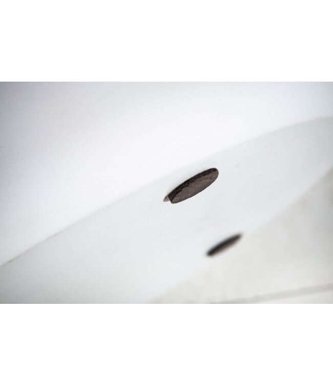 Invicta Interior Ronde salontafel INDUSTRIELE OPSLAG 60cm wit natuurlijk mangohout met opbergruimte handgemaakt - 40892